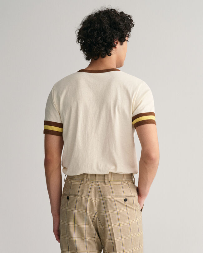 GANT USA T-Shirt met gestreepte mouwen