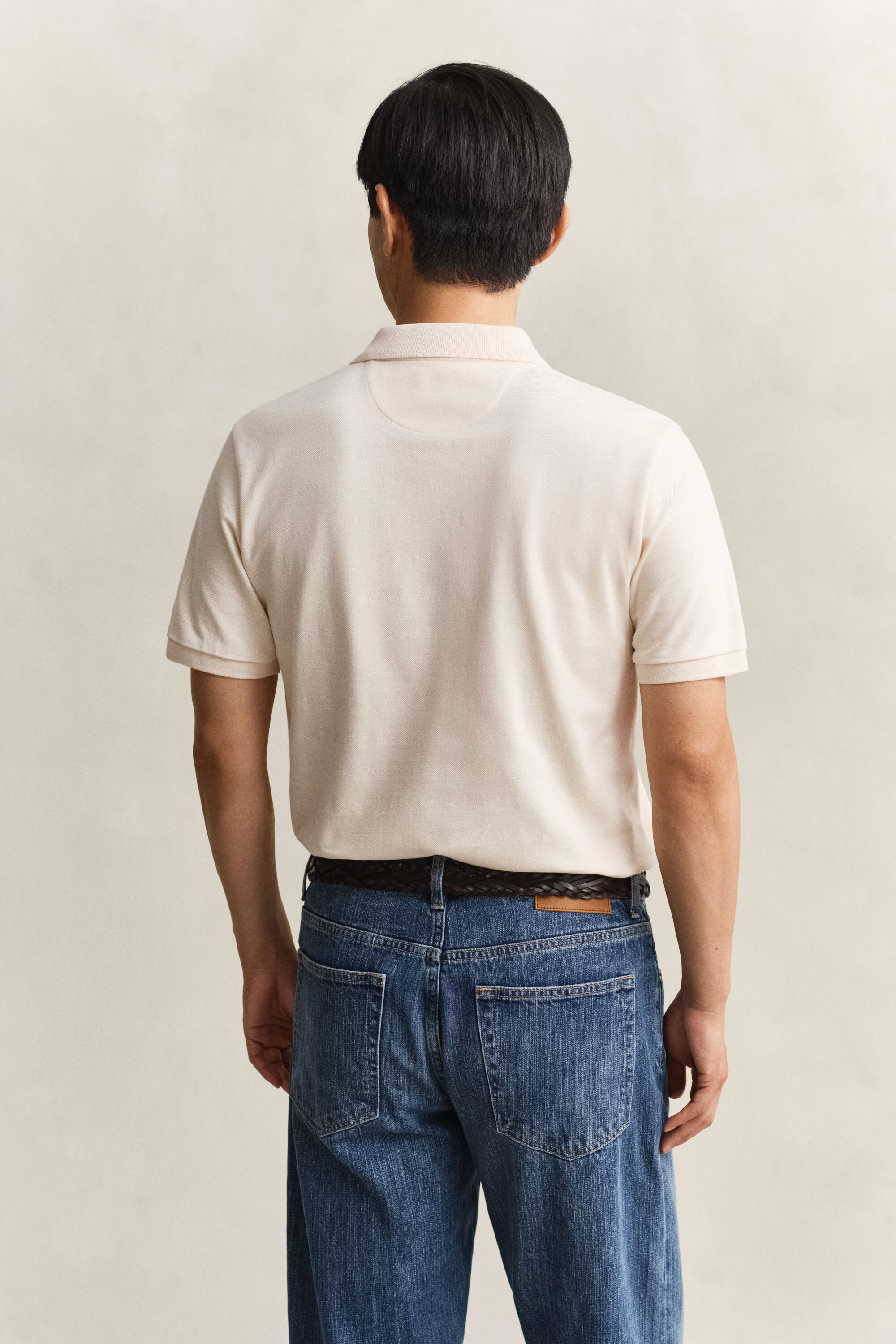 Gestreept poloshirt met textuur