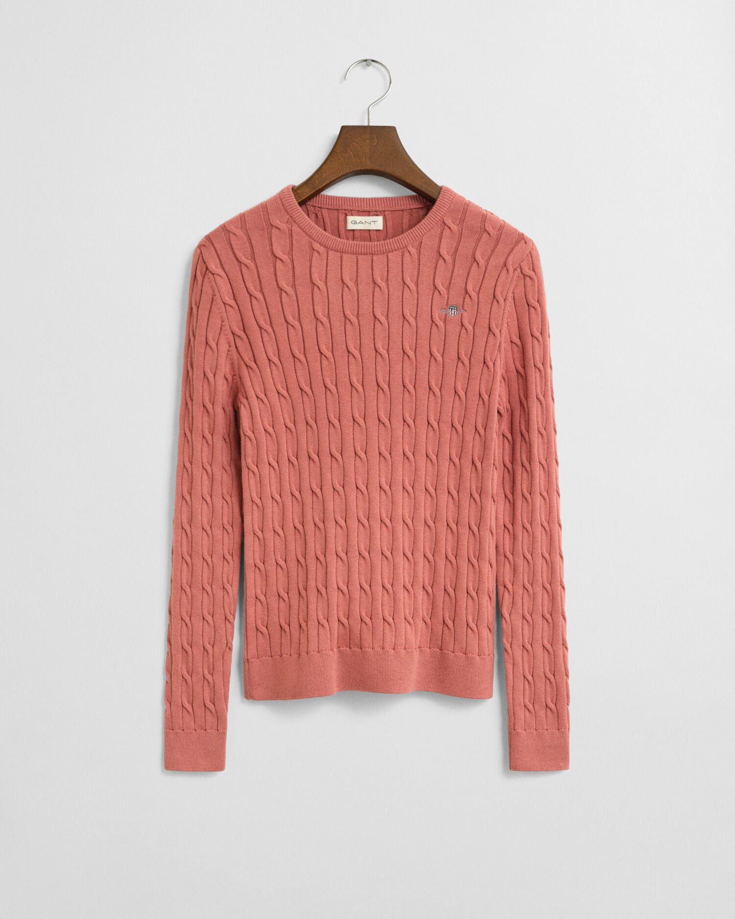 Teen Girls gebreide kabeltrui met ronde hals van stretchkatoen