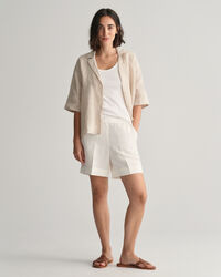 Relaxed Fit Pull-On short van linnenmix