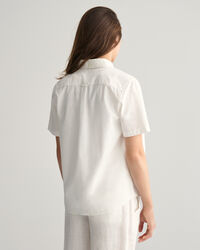 Teens Oxford-overhemd met korte mouwen