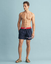 Classic Fit Retro Shield zwemshort