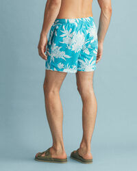 Classic Fit zwemshort met Dahlia Flower print