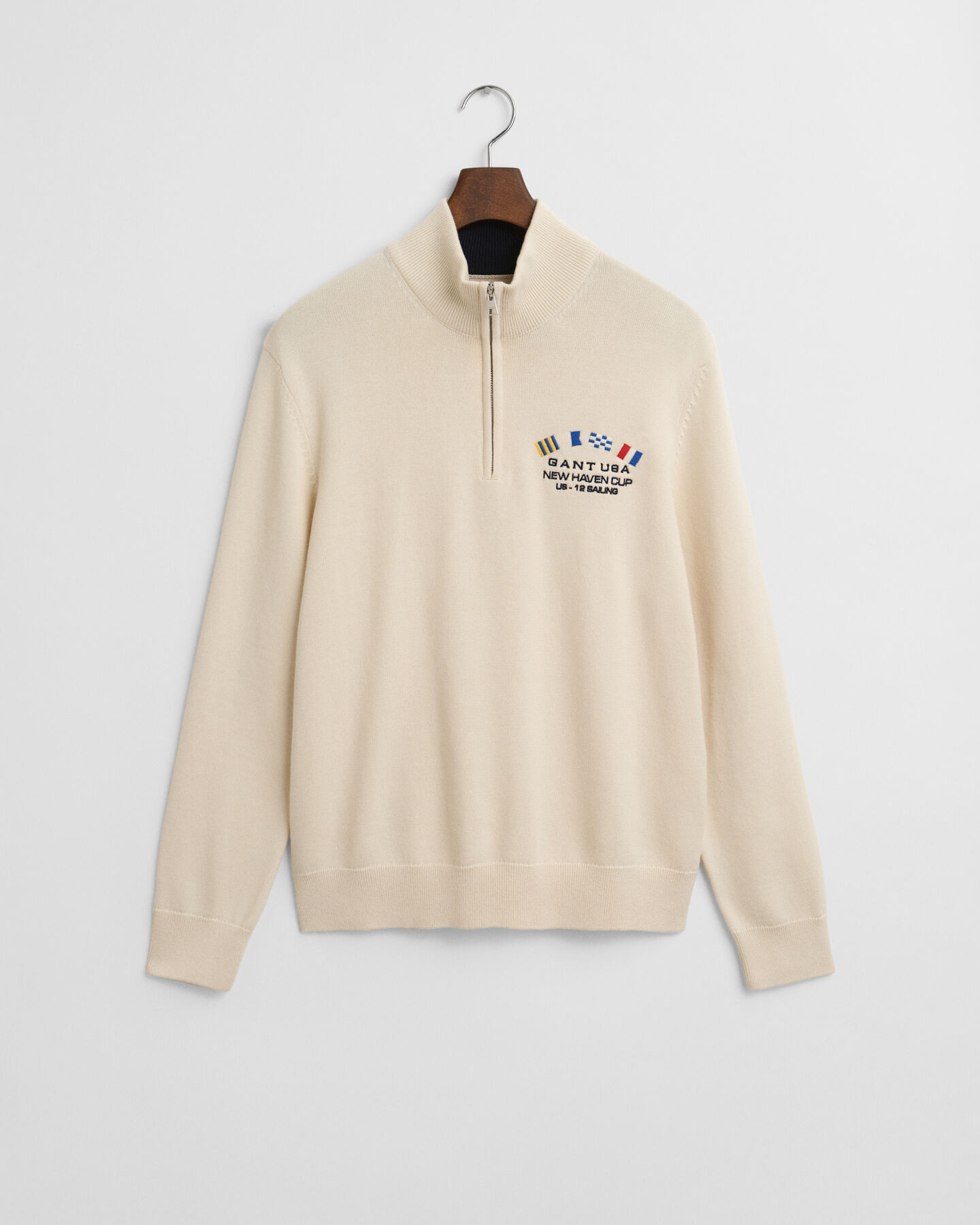 Nautical Flag sweater met korte rits