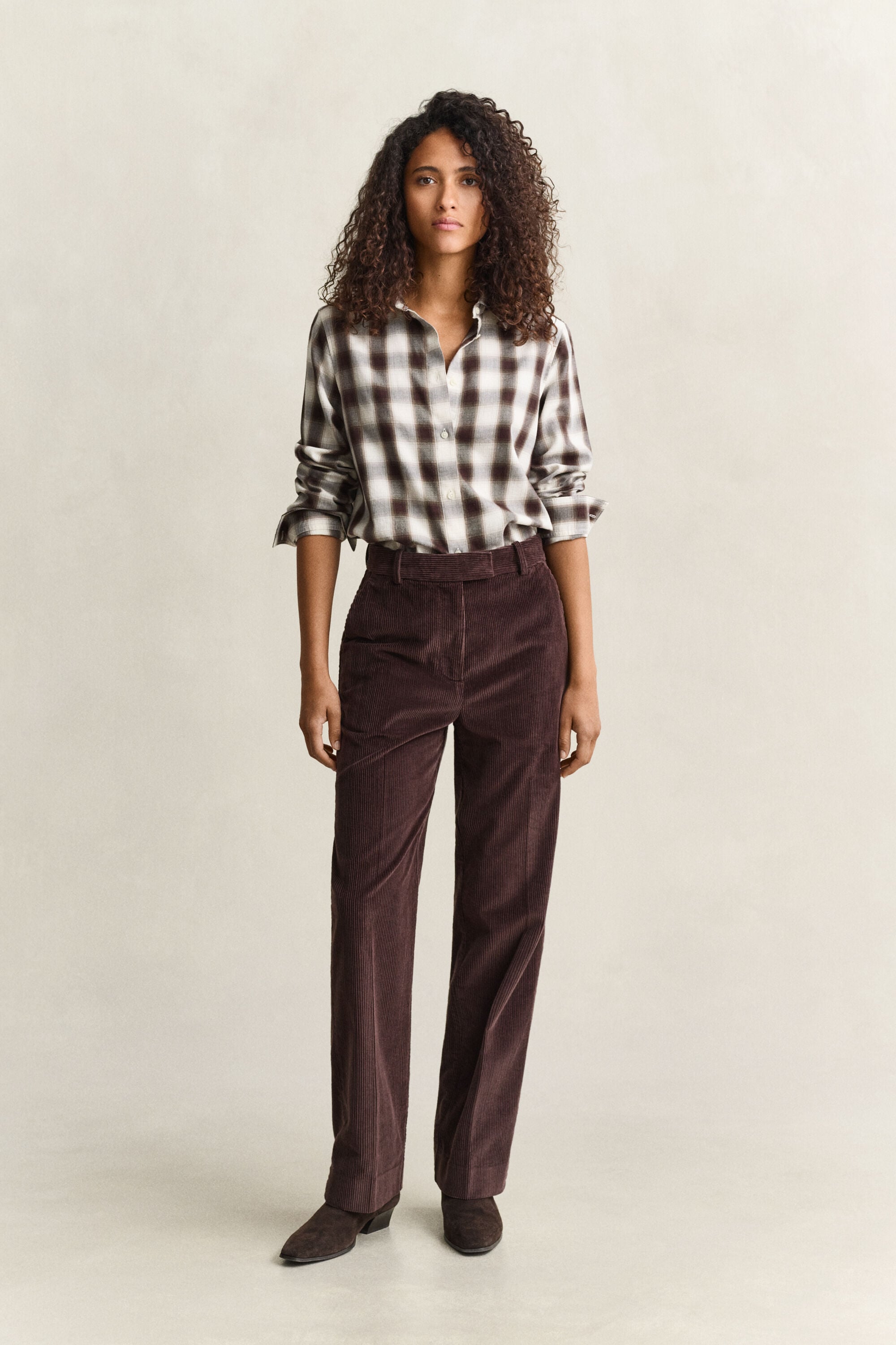 Geklede corduroy broek