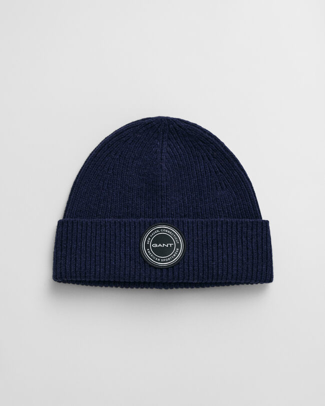 Gebreide wollen beanie