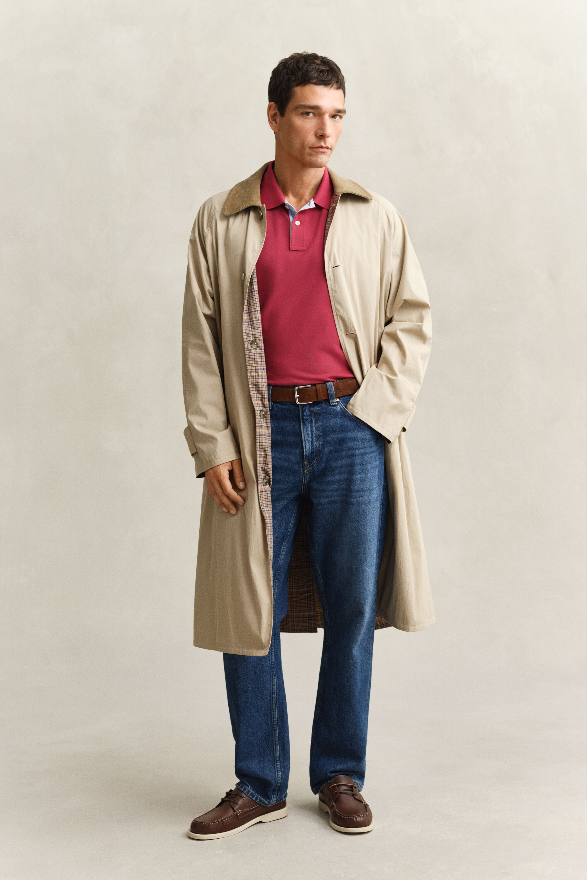 Piqué poloshirt met contrasterend detail