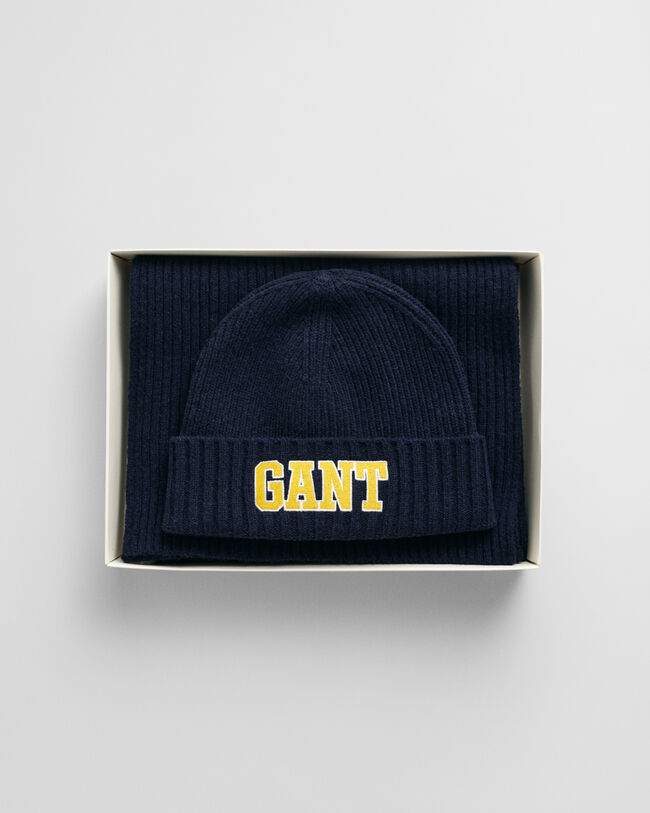 GANT Graphic beanie & sjaal in cadeauverpakking