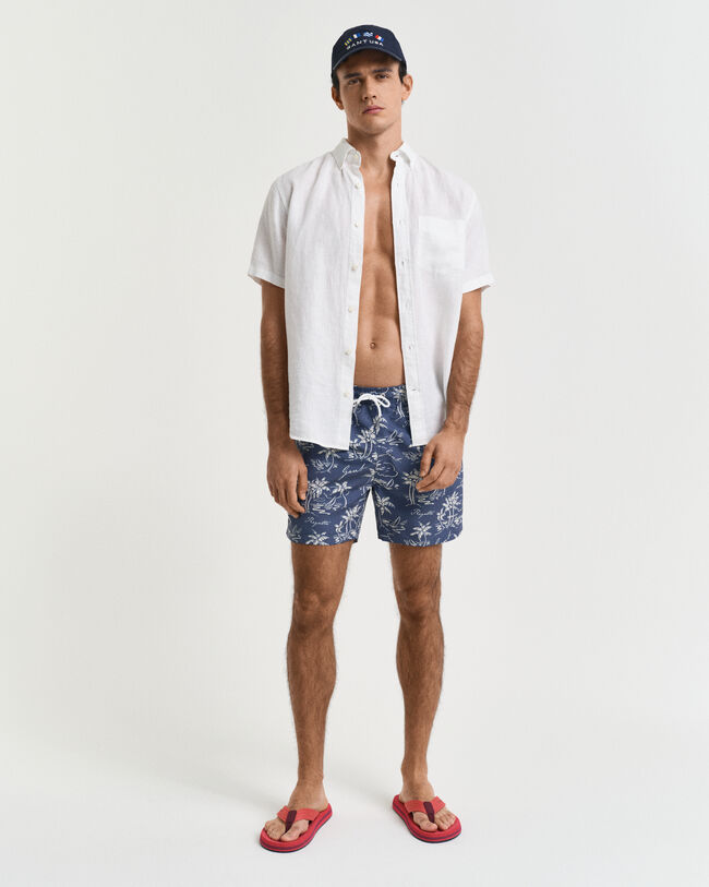 Zwemshort met eilandprint