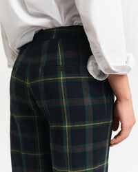 Geruite kostuumbroek met rechte pijpen