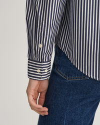 Regular Fit poplin overhemd met strepen