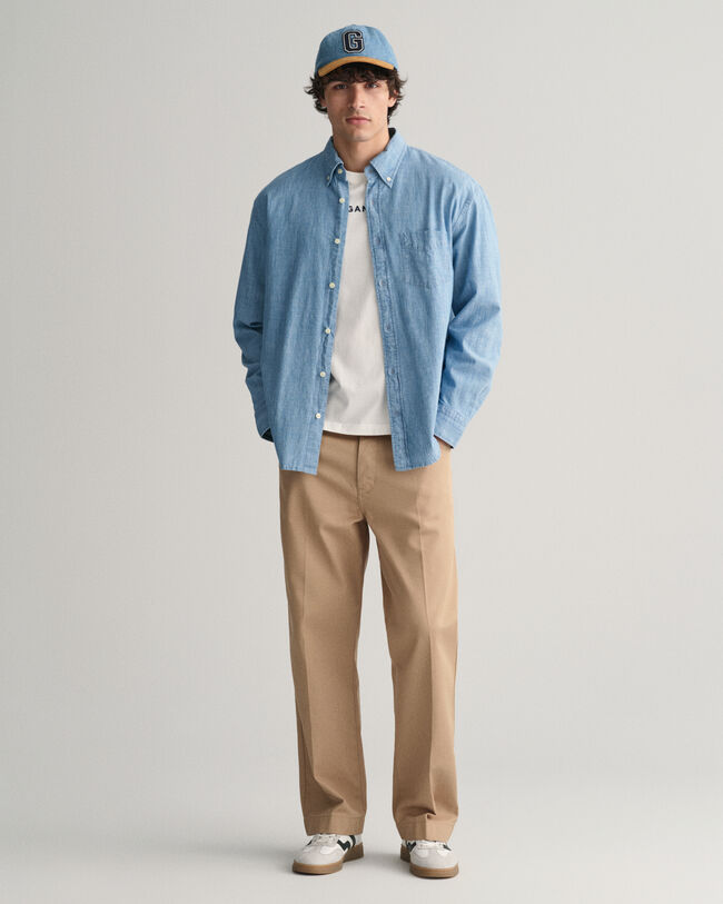 Relaxed Fit chambray overhemd