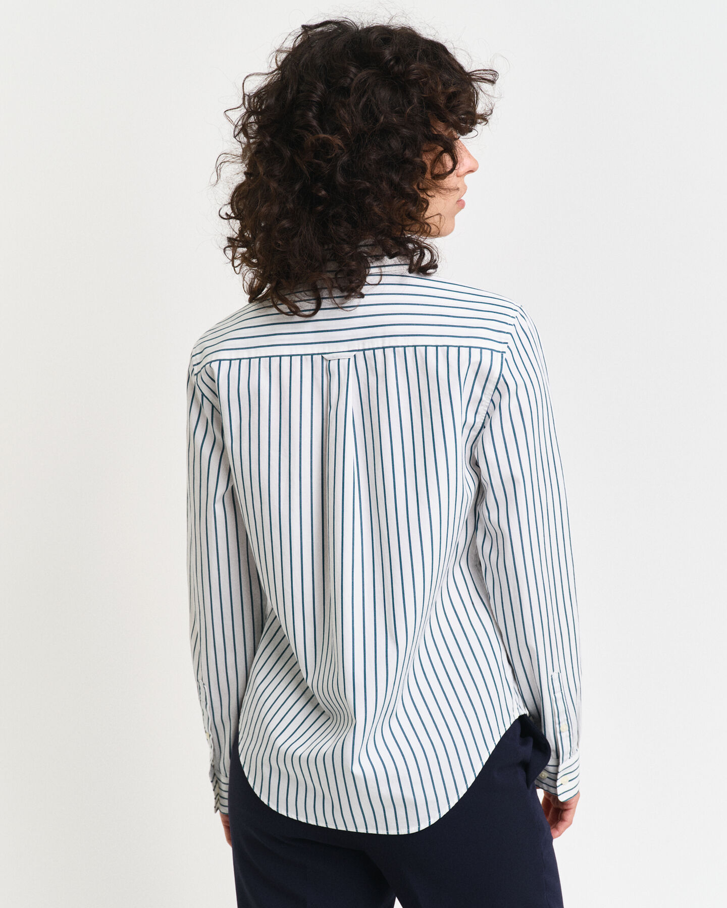 Regular Fit Classic overhemd met strepen van poplin