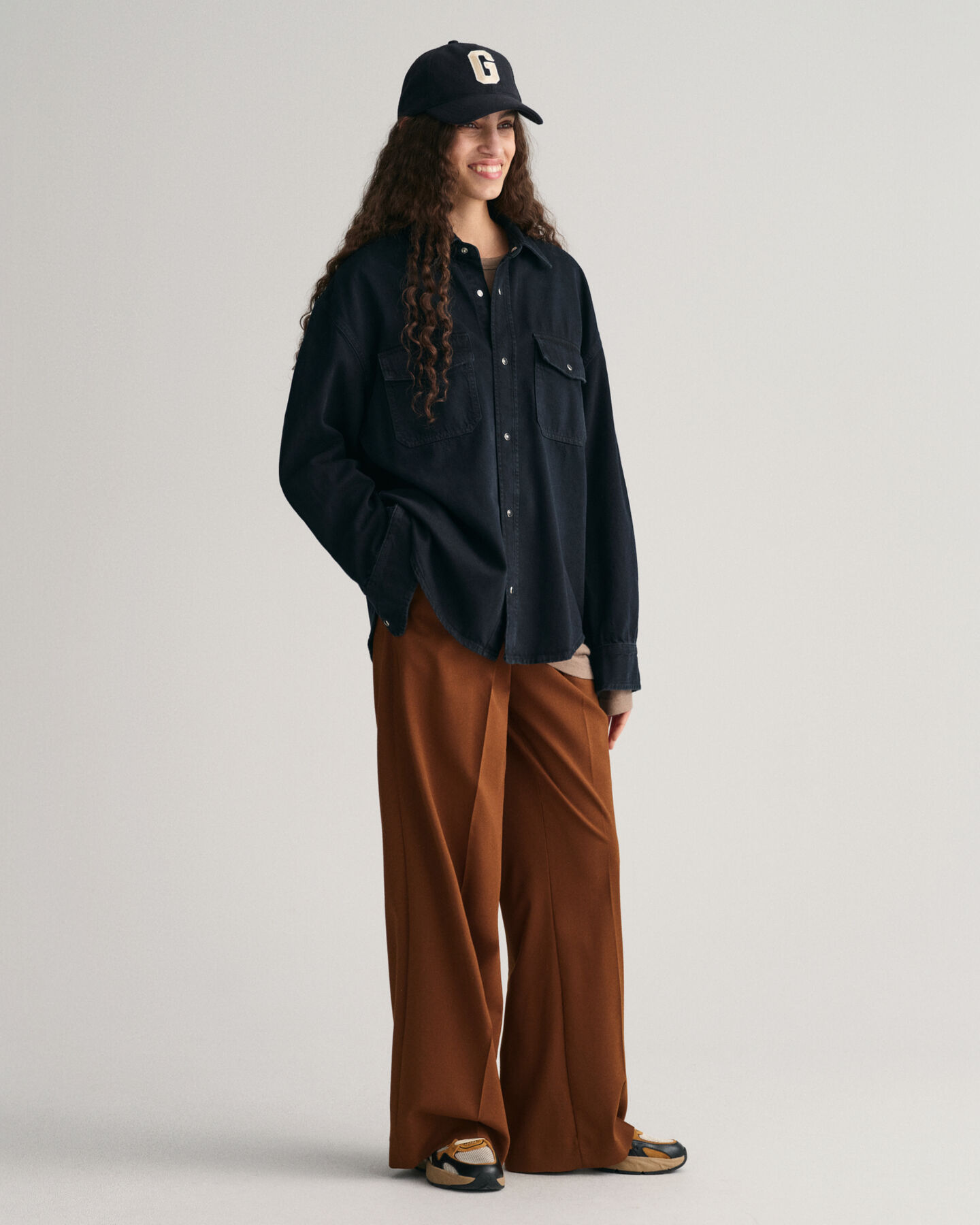 Oversized denim overhemd