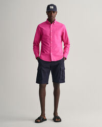 Regular Fit Sunfaded Oxford-overhemd