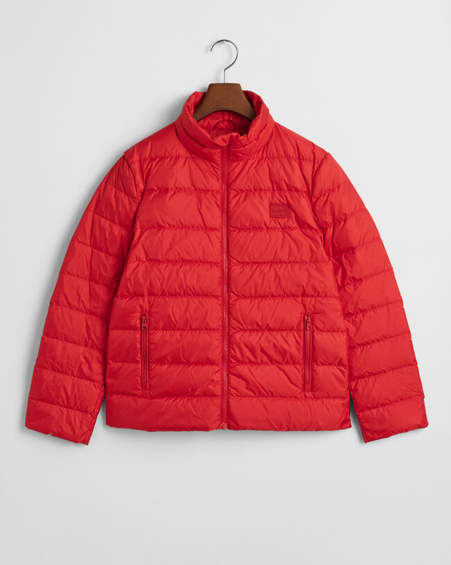 Licht donsjack met logo