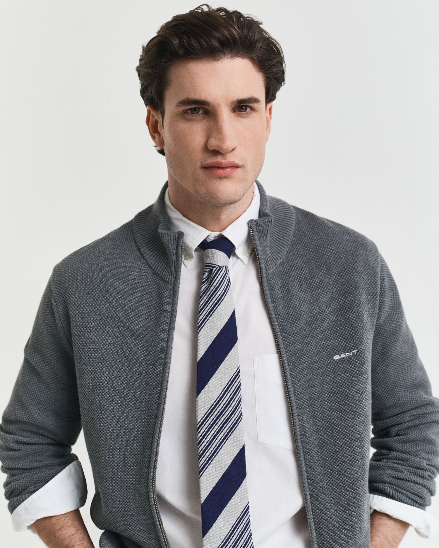 Ritsvest van katoenpiqué