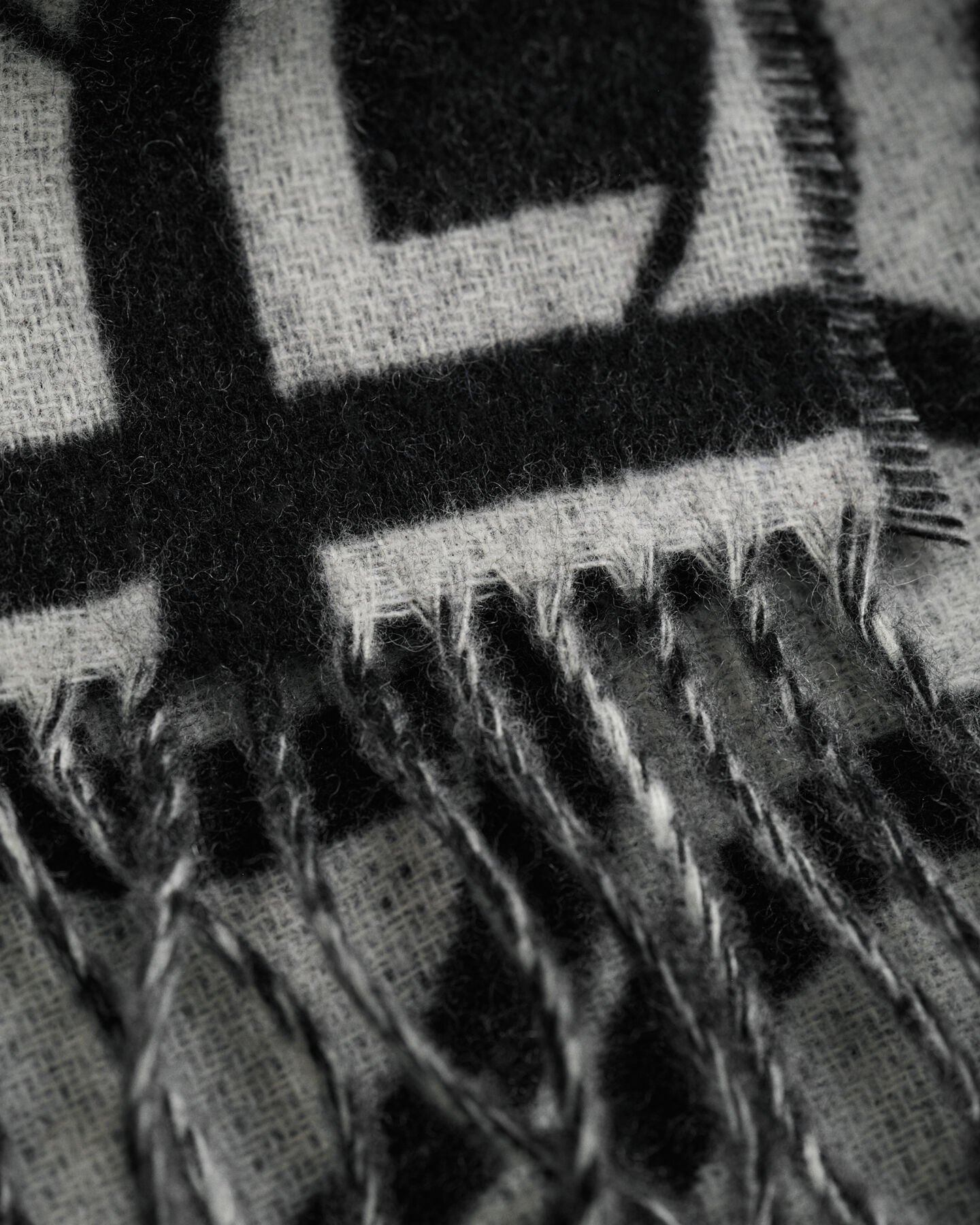 G Patterned wollen sjaal