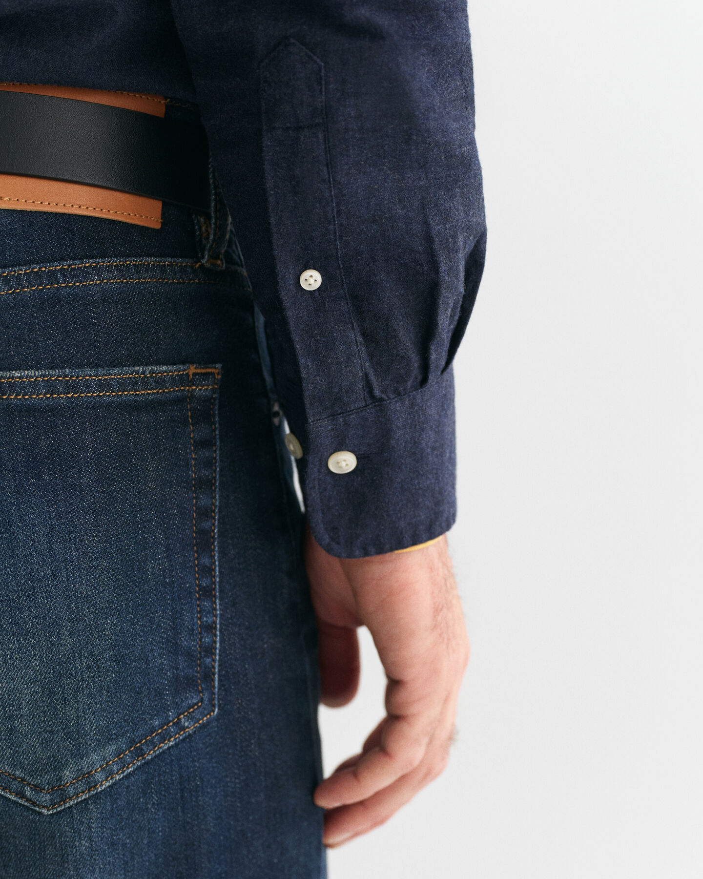 Regular Fit gemêleerd flanellen overhemd