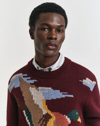 Bird Graphic trui met ronde hals