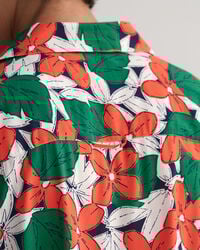 Relaxed Fit overhemd met korte mouwen en bloemenprint van viscose