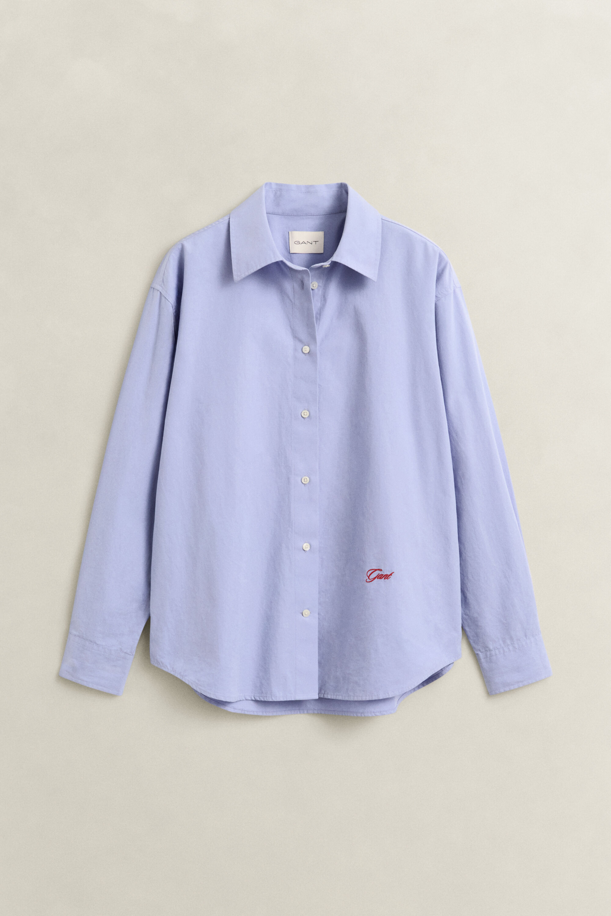 Relaxed poplin overhemd