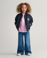 Girls GANT jersey top met korte mouwen en print