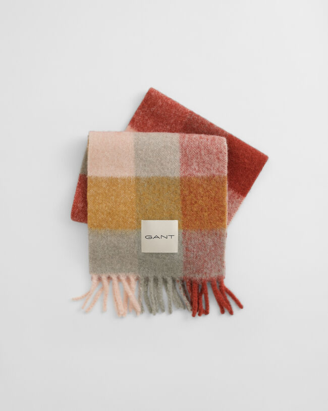 Geruite sjaal van alpacawolmix