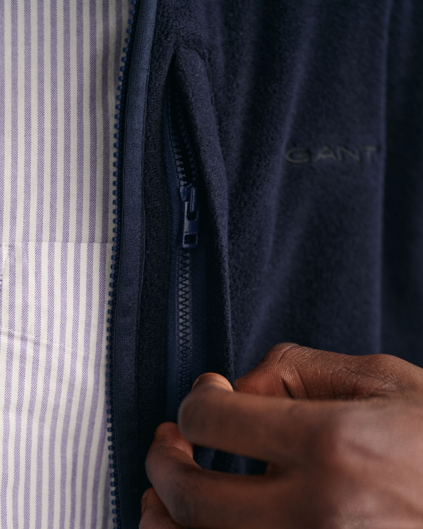 Fleece jack met rits