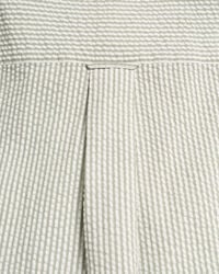 Regular Fit Seersucker overhemd met korte mouwen