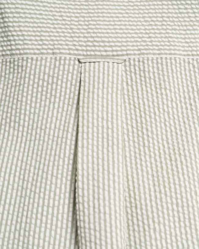 Regular Fit Seersucker overhemd met korte mouwen