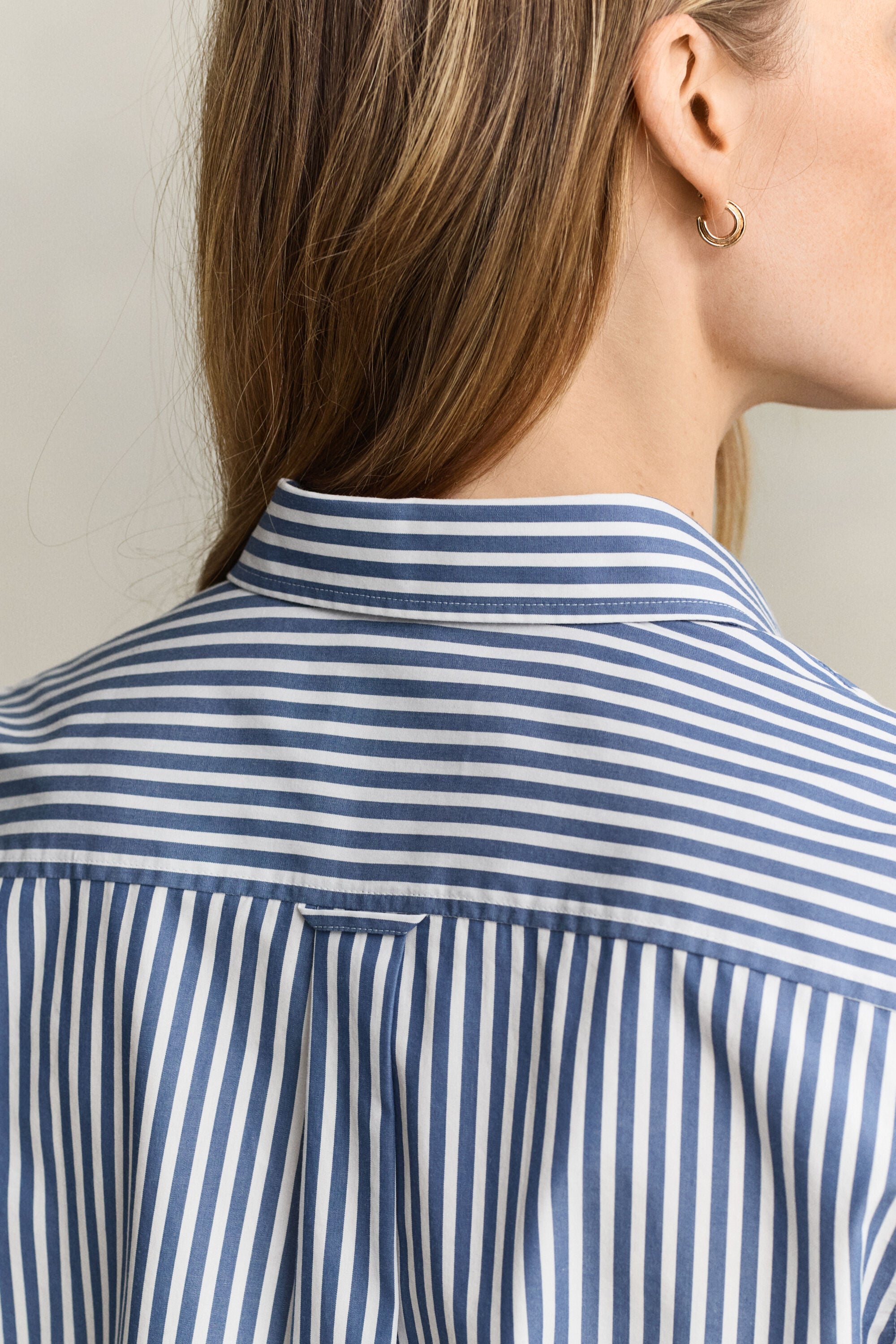 Classic Regular gestreept poplin overhemd