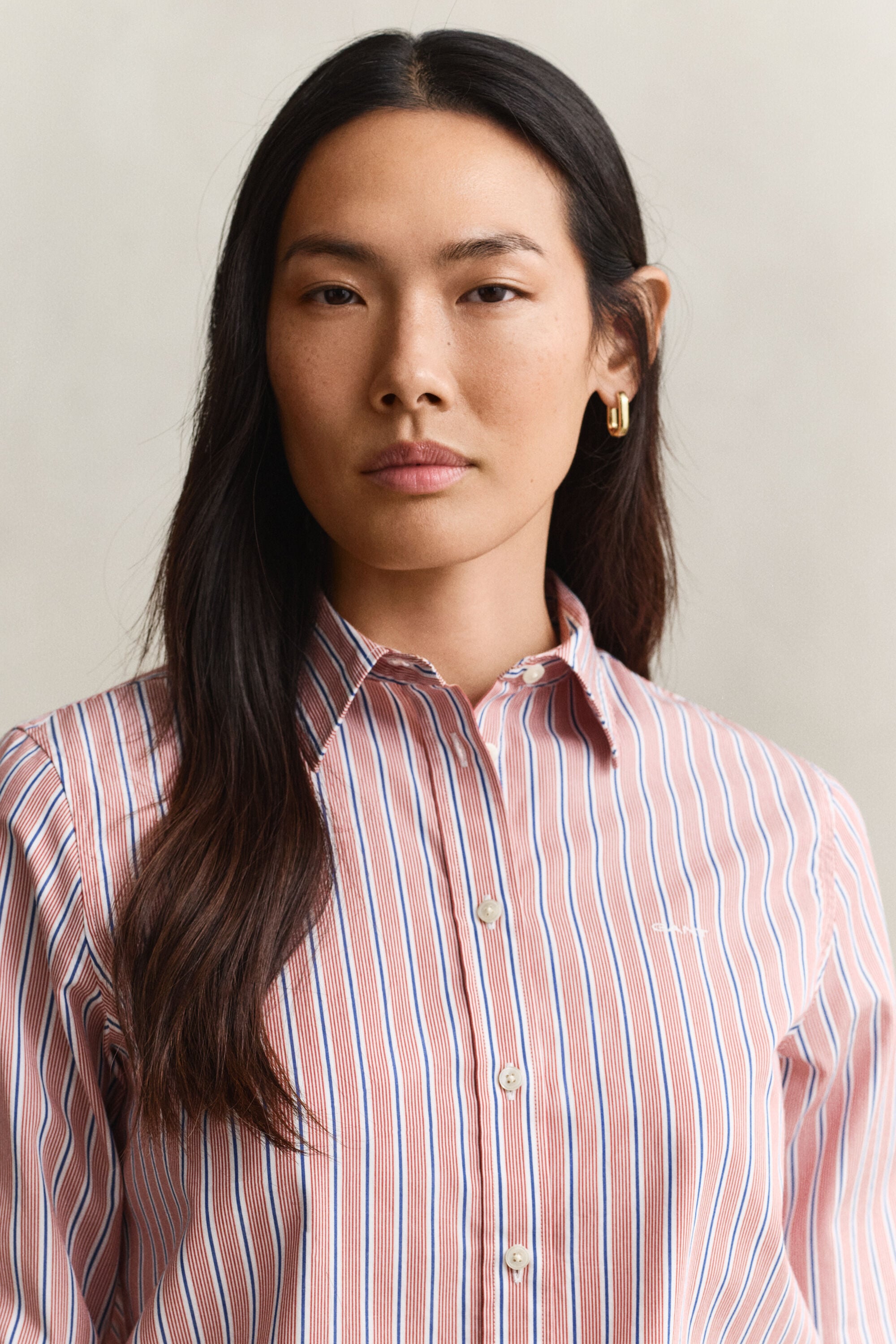 Regular Fit Classic gestreept overhemd van poplin