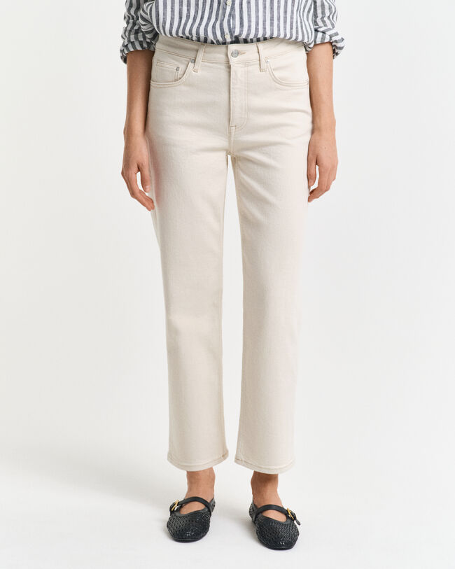 Straight Leg ecru jeans
