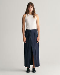 Pinstripe maxirok met plooien