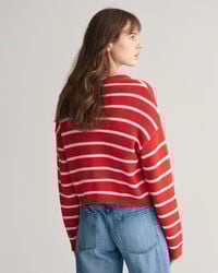 Gestreepte trui met ronde hals