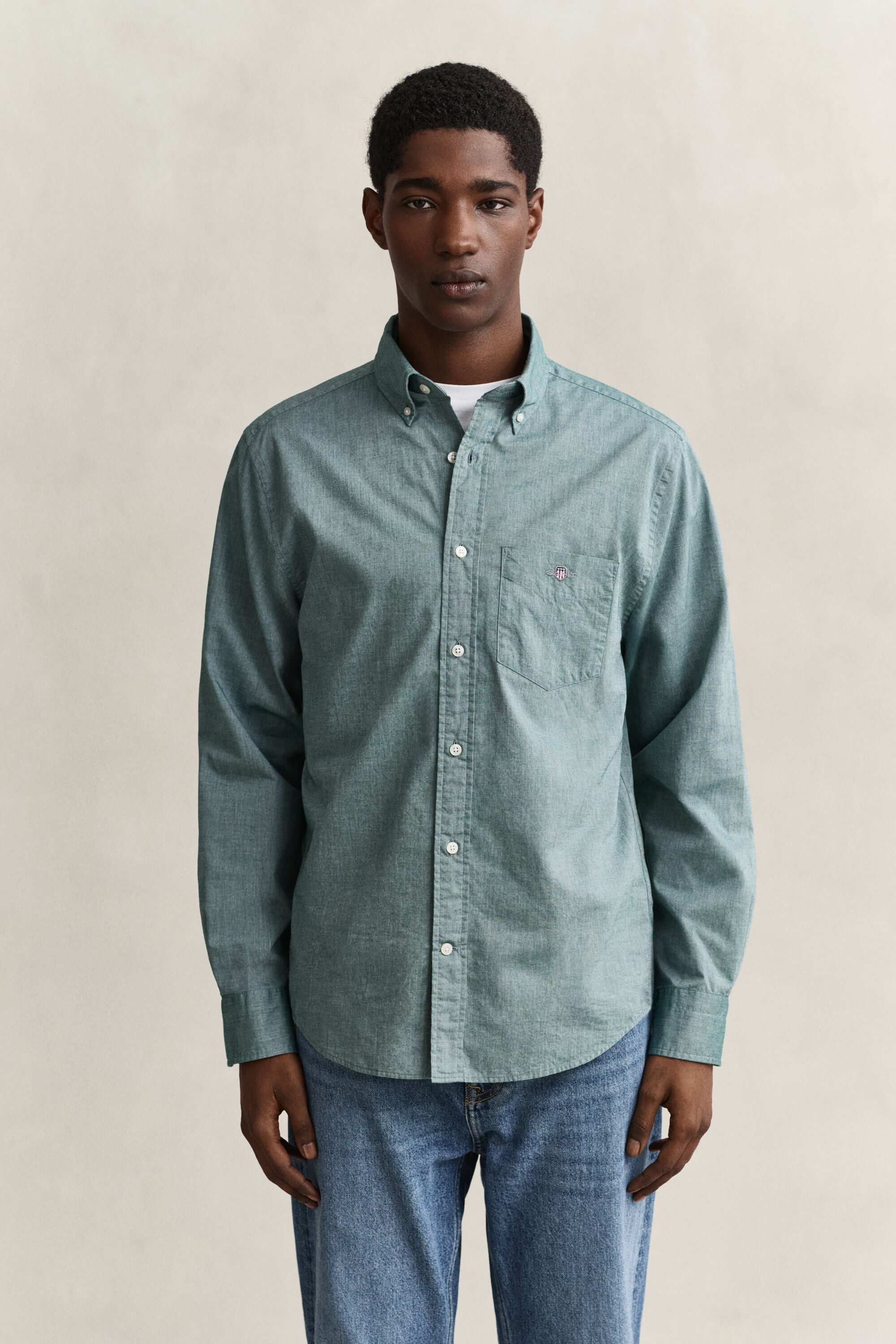 Regular Fit Classic overhemd van poplin