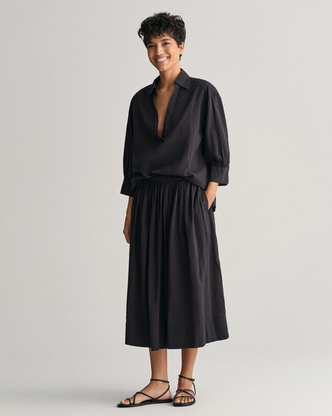 Seersucker Pull-On rok met strepen