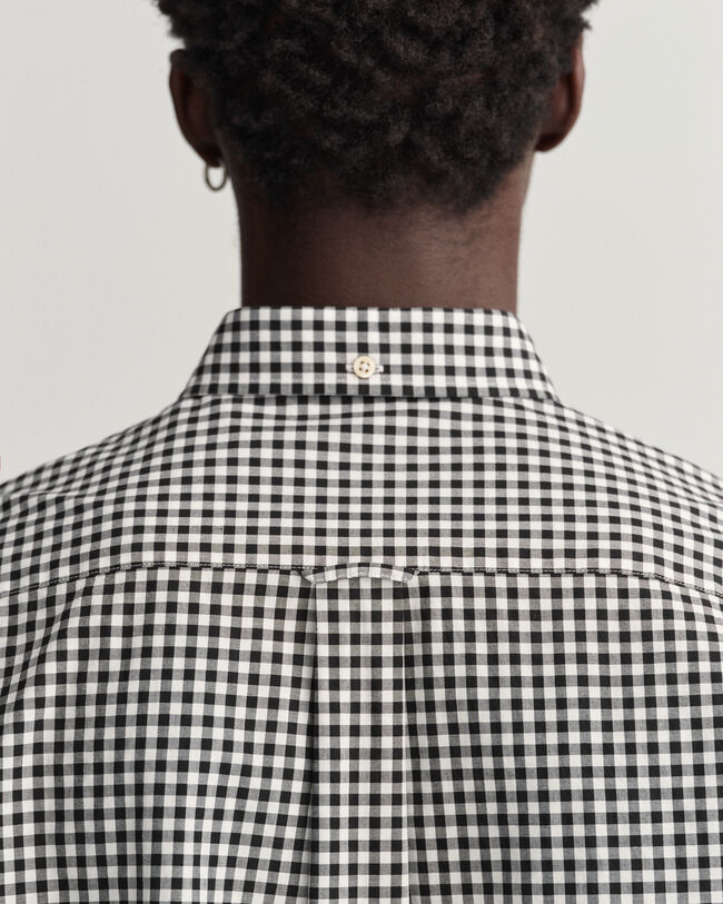 Regular Fit poplin overhemd met Gingham-ruitje