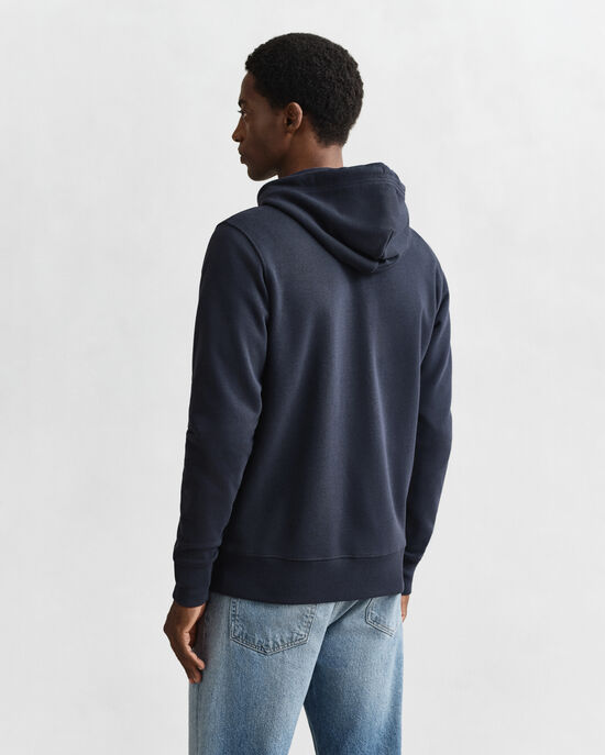 Shield hoodie met ritssluiting