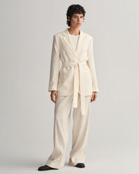 Regular Fit Fluid blazer met ceintuur