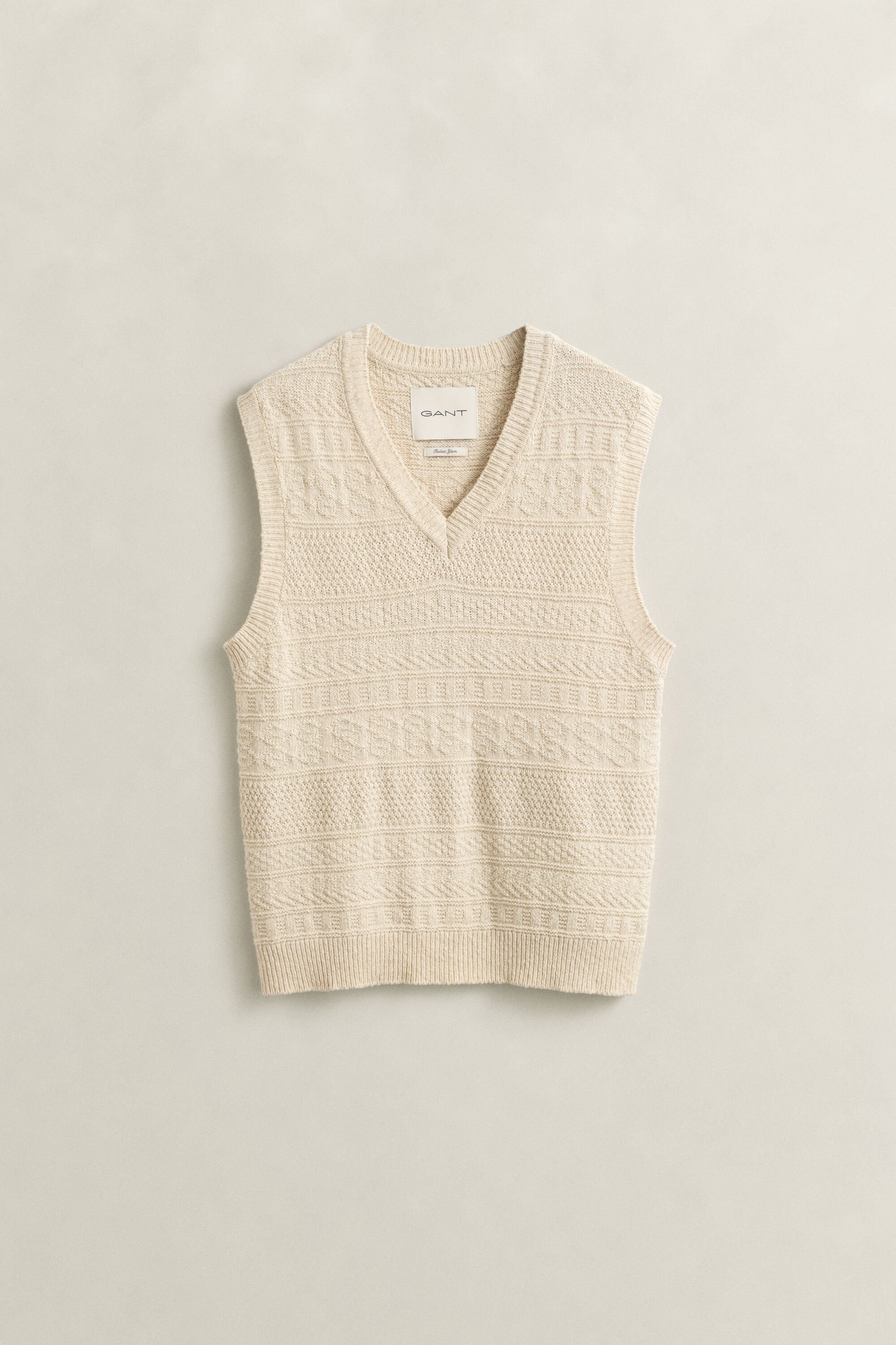 Spencer van katoenmix met textuur