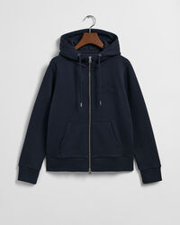 Tonal Shield hoodie met ritssluiting