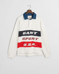 Heavy Rugger met denim kraag