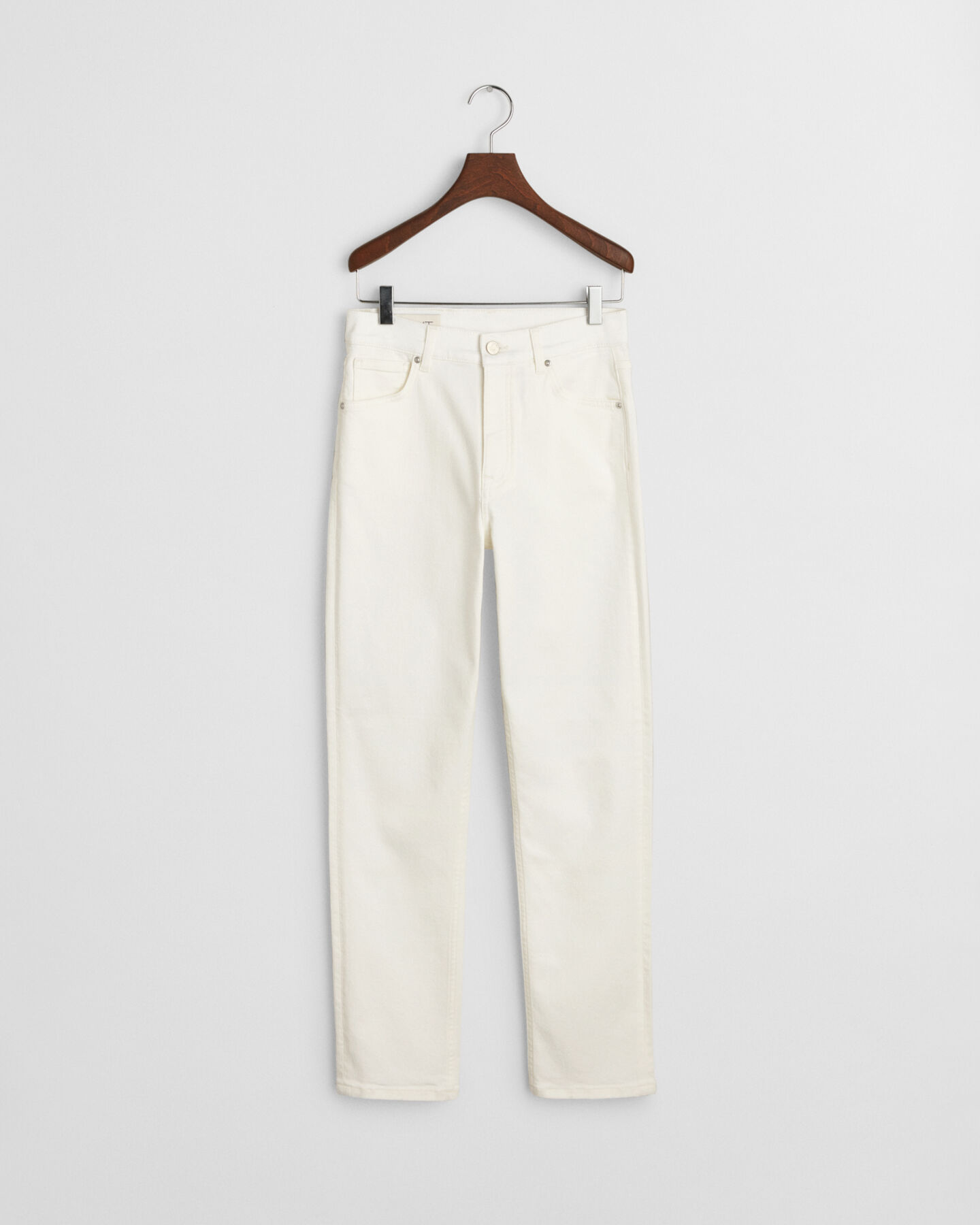 Slim Fit cropped witte jeans