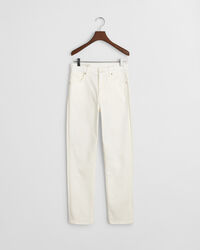 Slim Fit cropped witte jeans