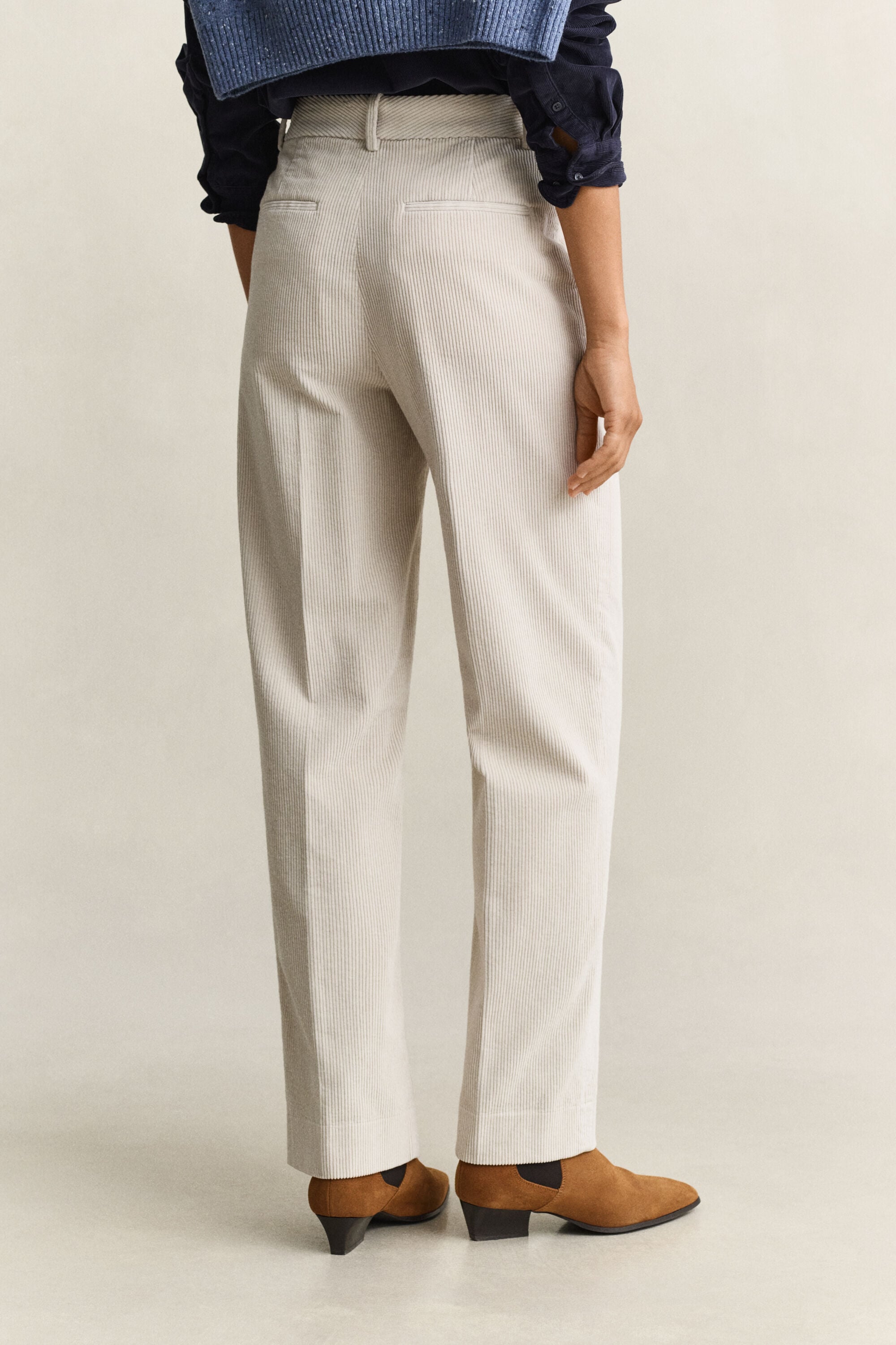 Geklede corduroy broek