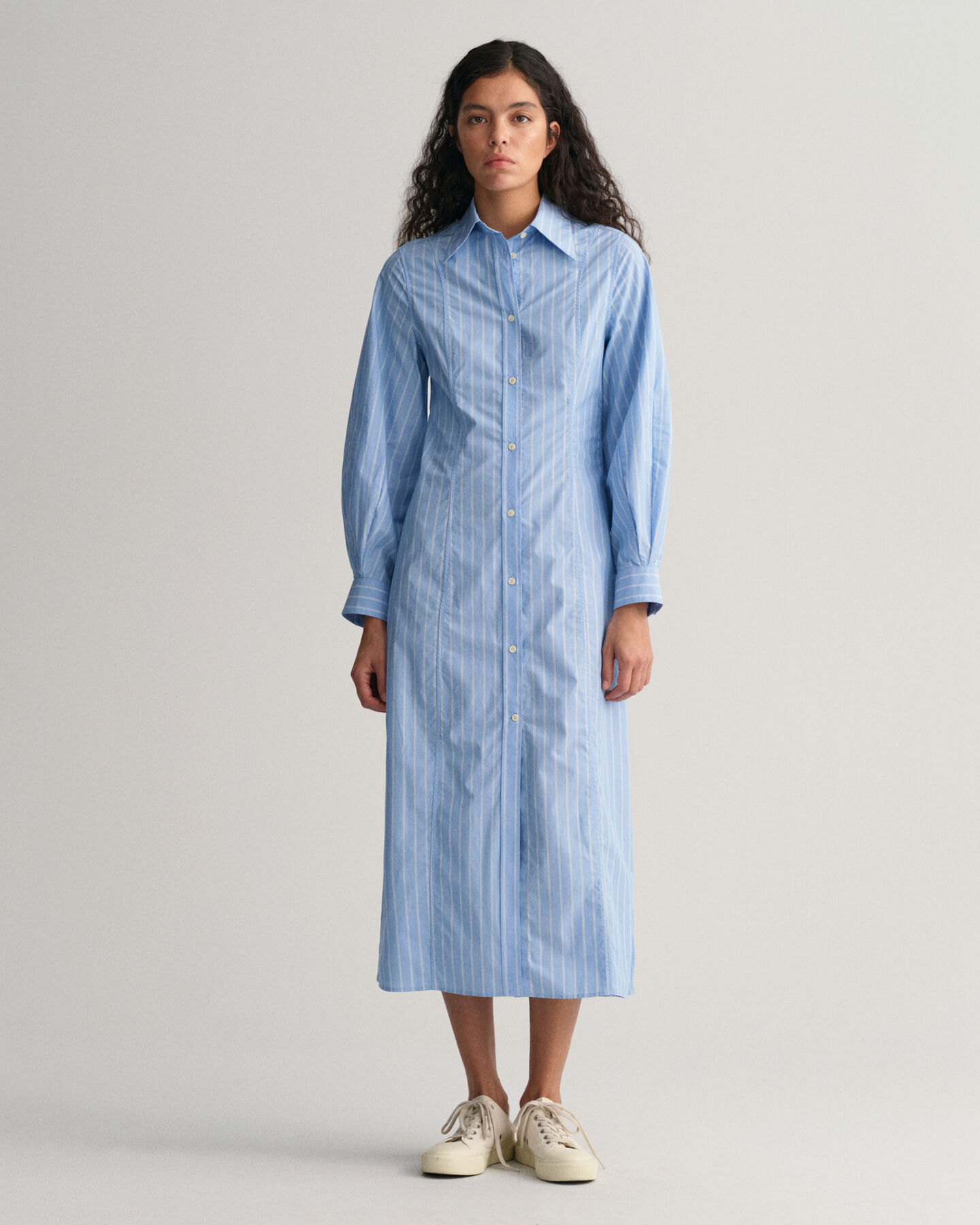 Halflange overhemdjurk met strepen