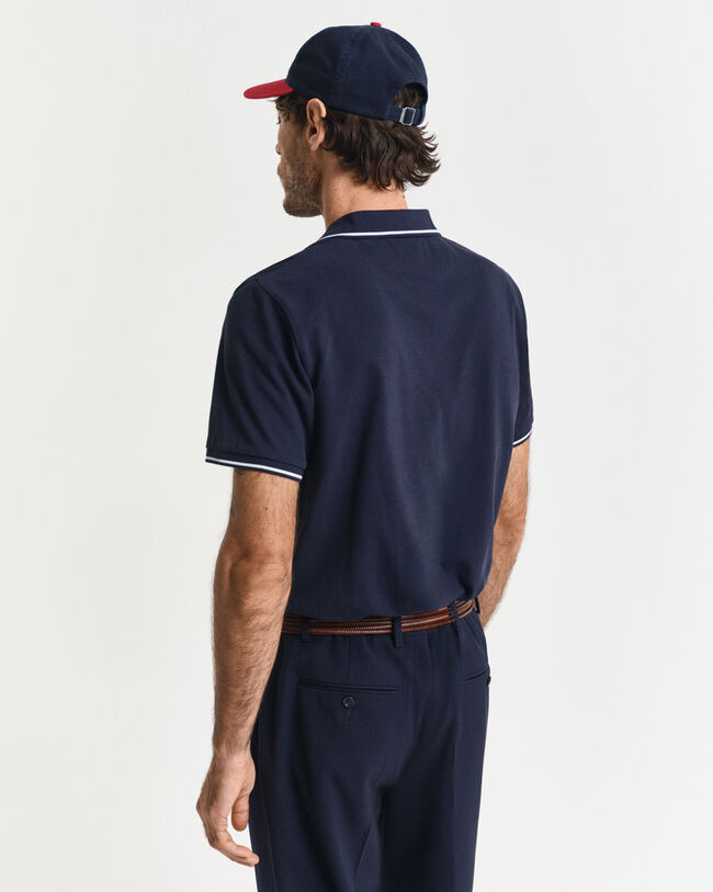 Piqué poloshirt met randdetails