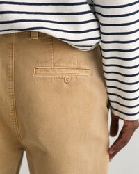 Straight Fit chino van keperstof